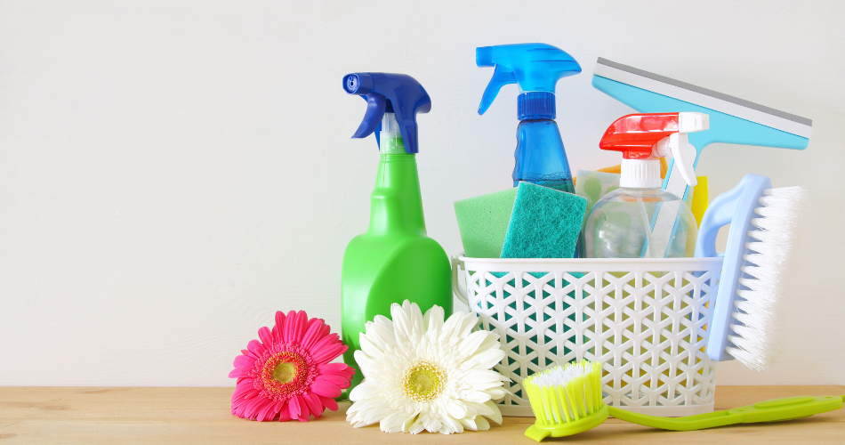 cleaning equipment for autumn or spring cleaning checklist