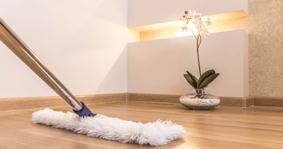 floor mopping during domestic cleaning in london